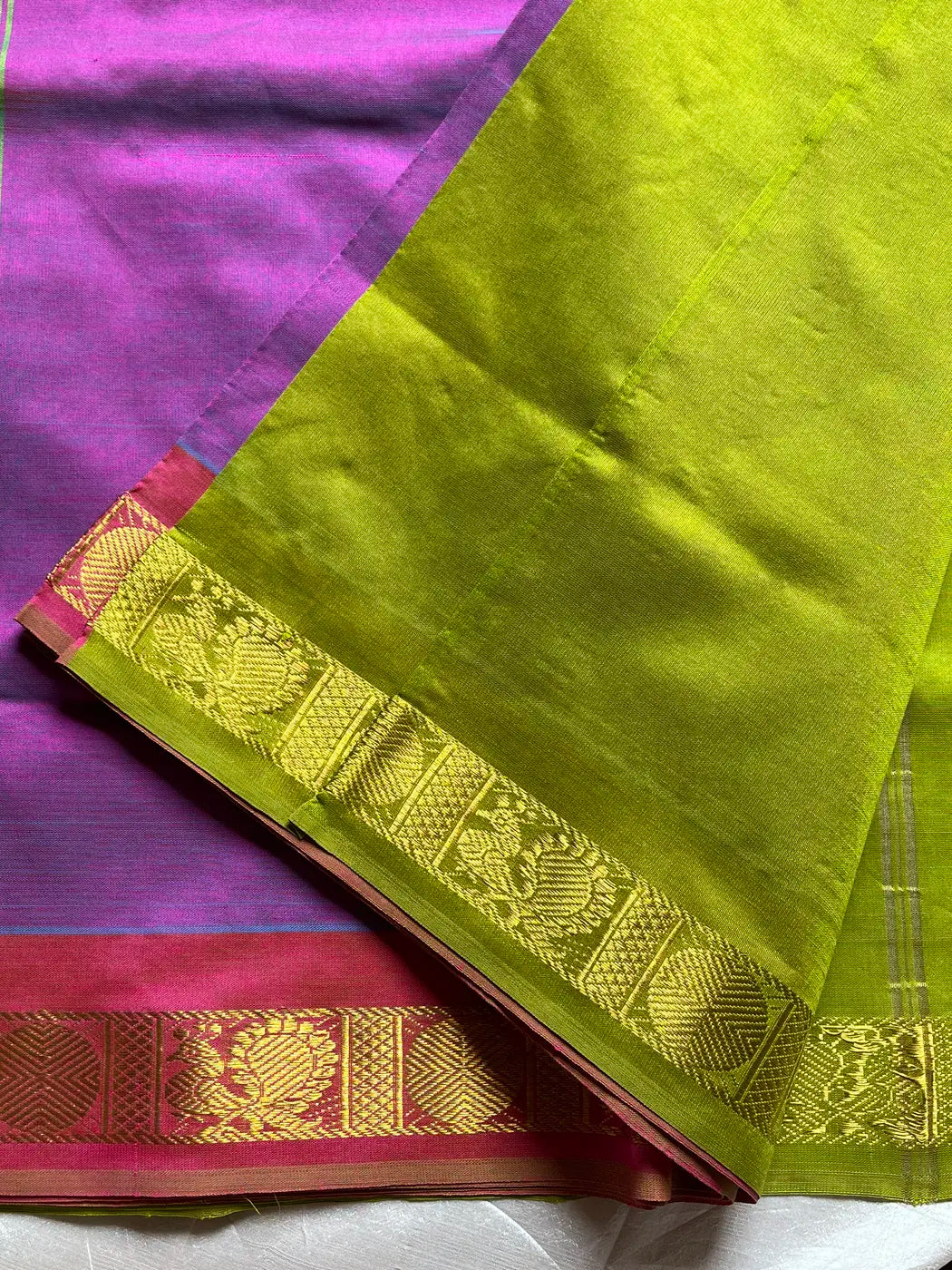 Pattu Nool Edit - Handloom Kanchi Silk Cotton Saree – Violet