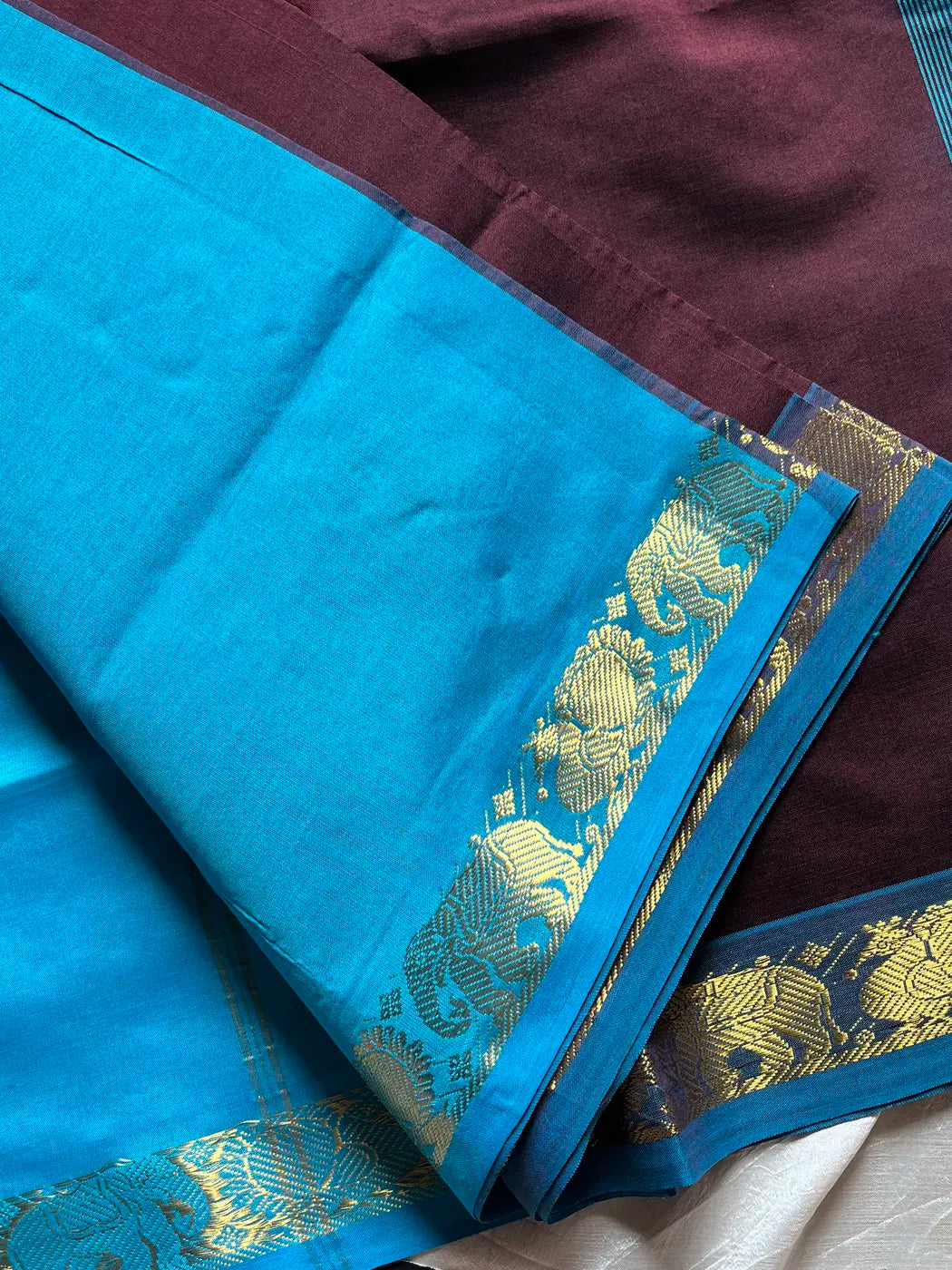 Pattu Nool Edit - Handloom Kanchi Silk Cotton Saree – Brown