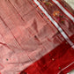 Chedibutta Saree - Handloom Vegan Art Silk - Rust orange