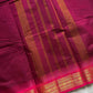 Ganga Jamuna Borders – Maroon Kanchi Cotton Saree