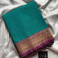 Chettinadu Cotton Saree –  Teal (Without Blouse)