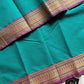 Chettinadu Cotton Saree –  Teal (Without Blouse)