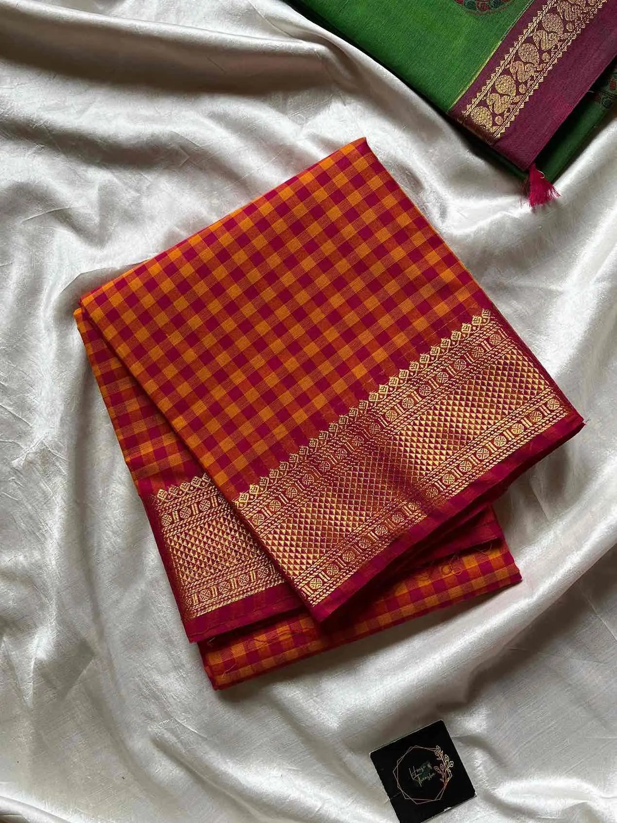 Mini Kattam – Pink Chettinadu cotton (Without Blouse)