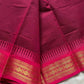 Ganga Jamuna Borders – Maroon Kanchi Cotton Saree