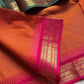 Ganga Jamuna Borders – Orange Kanchi Cotton Saree