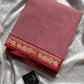 Mini Kattam – Pastel Red Checked Chettinadu Cotton Saree