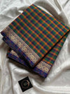 Mini Kattam – Checked Chettinadu Cotton Saree (Without blouse)