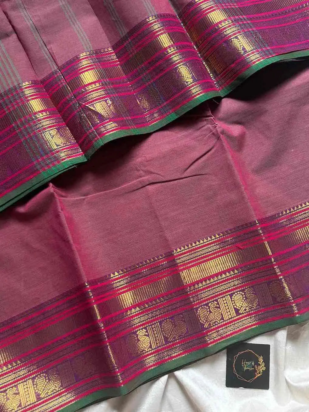 Subtle Weaves | Pastel Pink Kanchi Cotton Saree