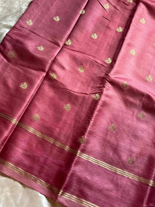 Crepe Silk Saree – Pastel Onion pink