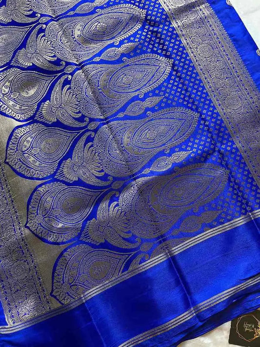 Crepe Silk Saree – Blue