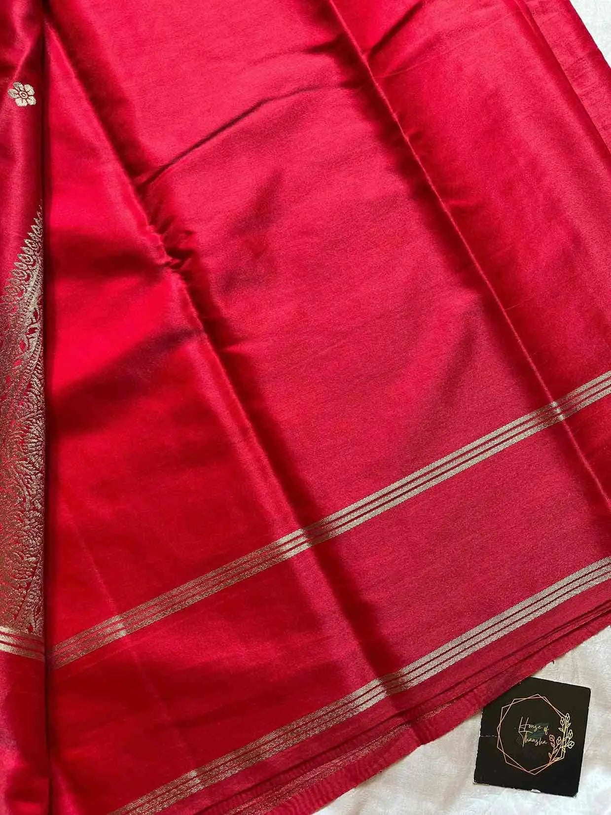Crepe Silk Saree – Red