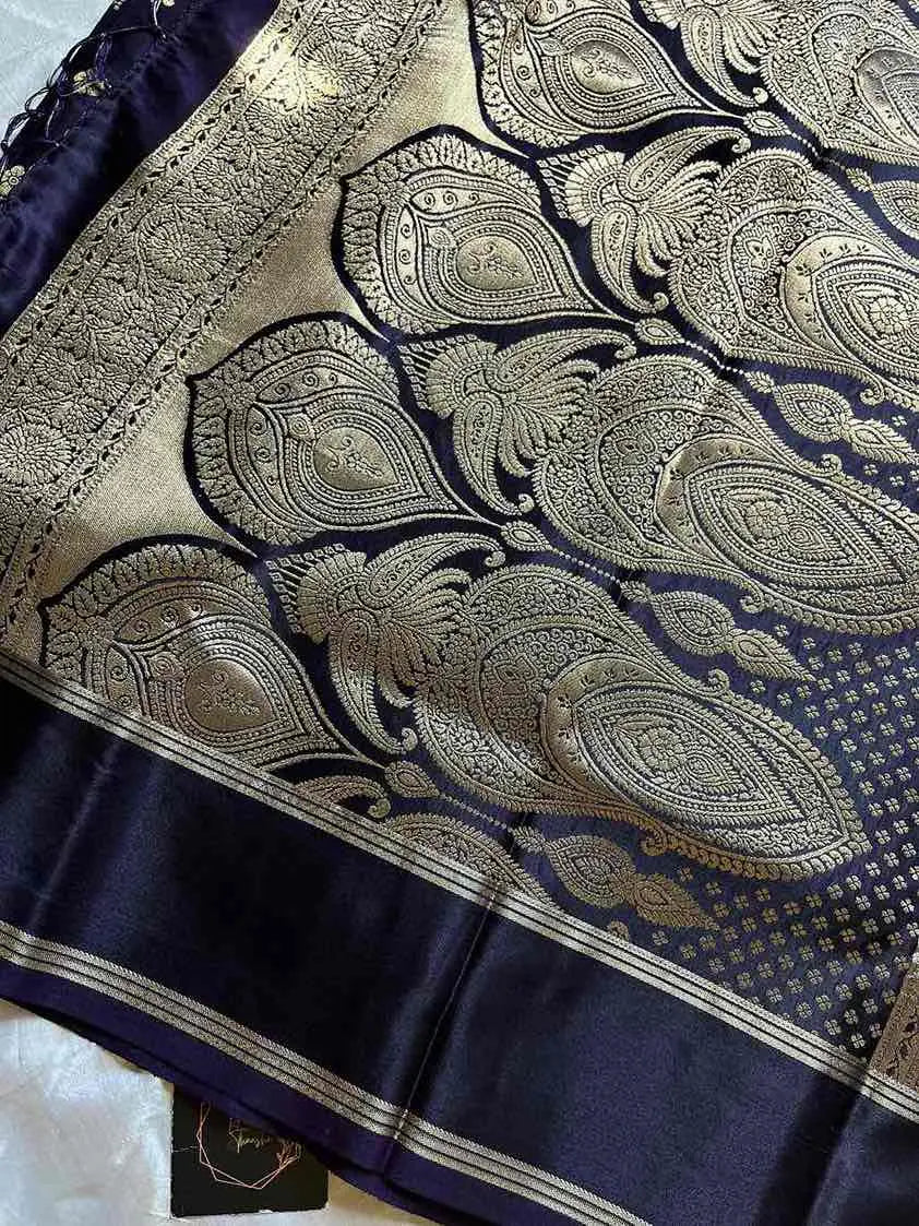 Crepe Silk Saree – Deep Grape