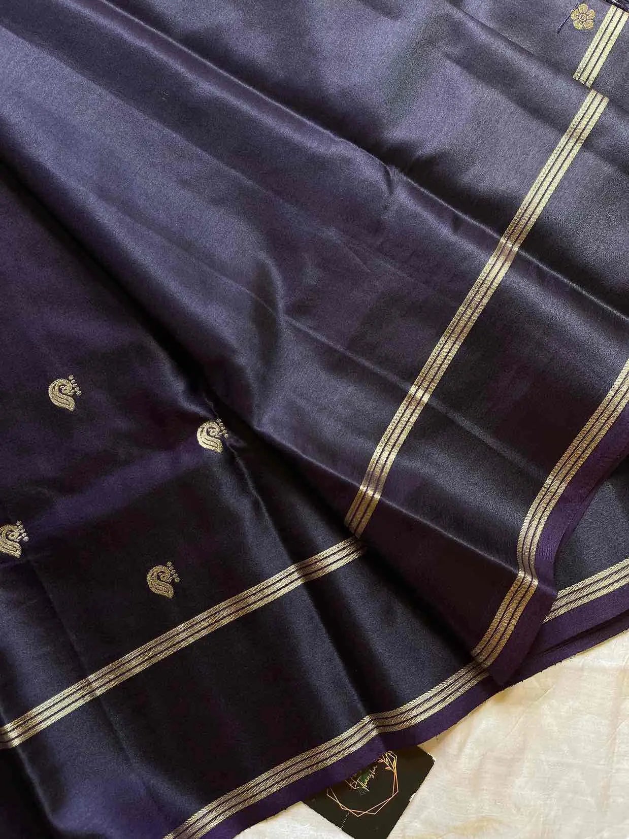 Crepe Silk Saree – Deep Grape