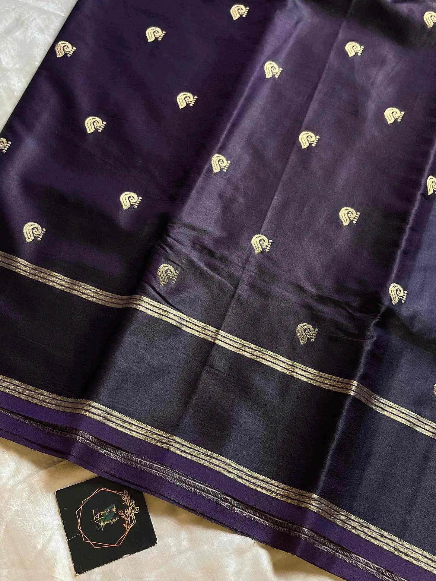 Crepe Silk Saree – Deep Grape