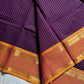 Zari Edition | Dark Purple Kanchi Cotton Saree with Dual Border