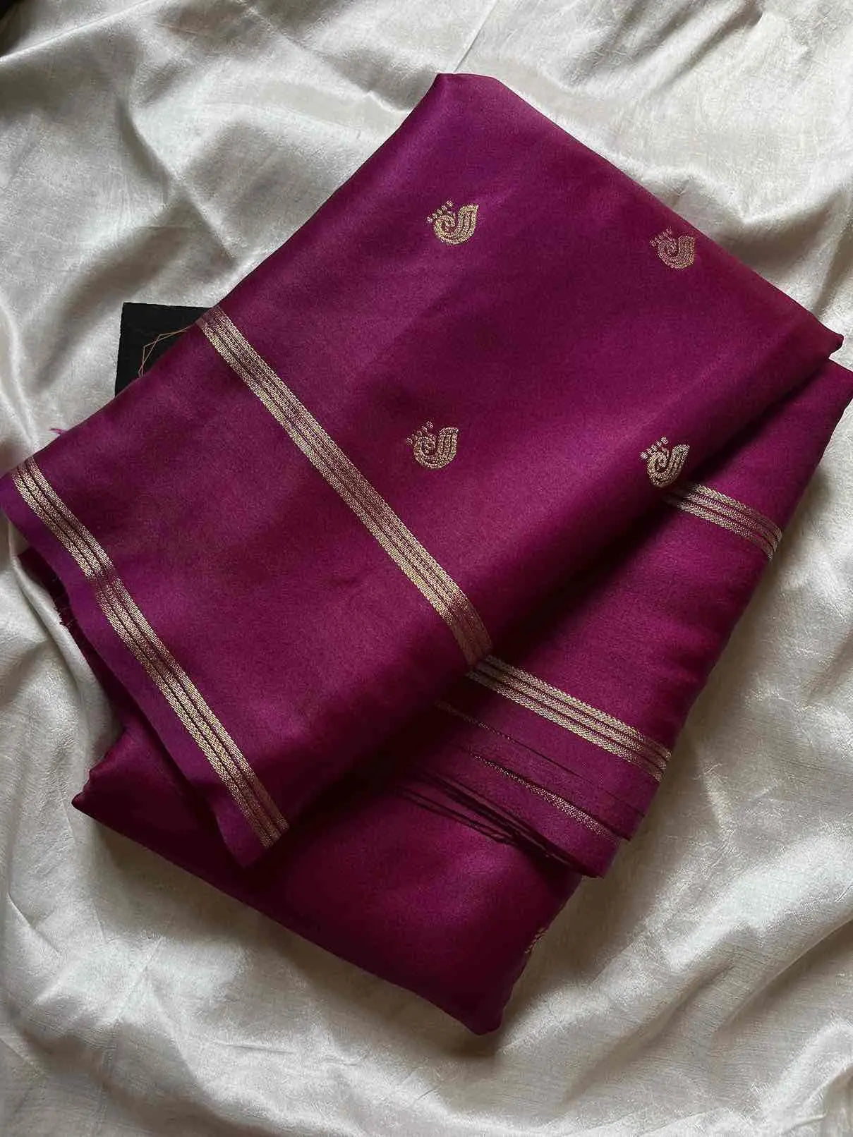 Crepe Silk Saree – Magenta
