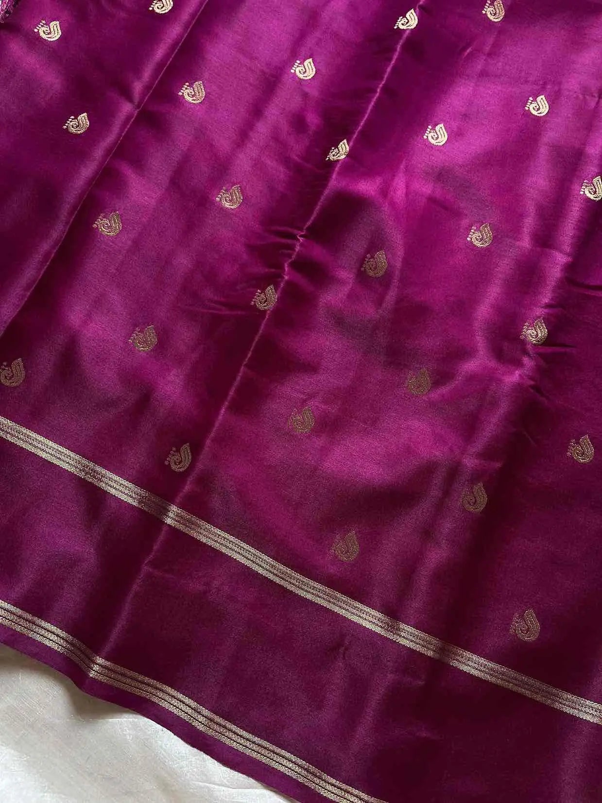Crepe Silk Saree – Magenta