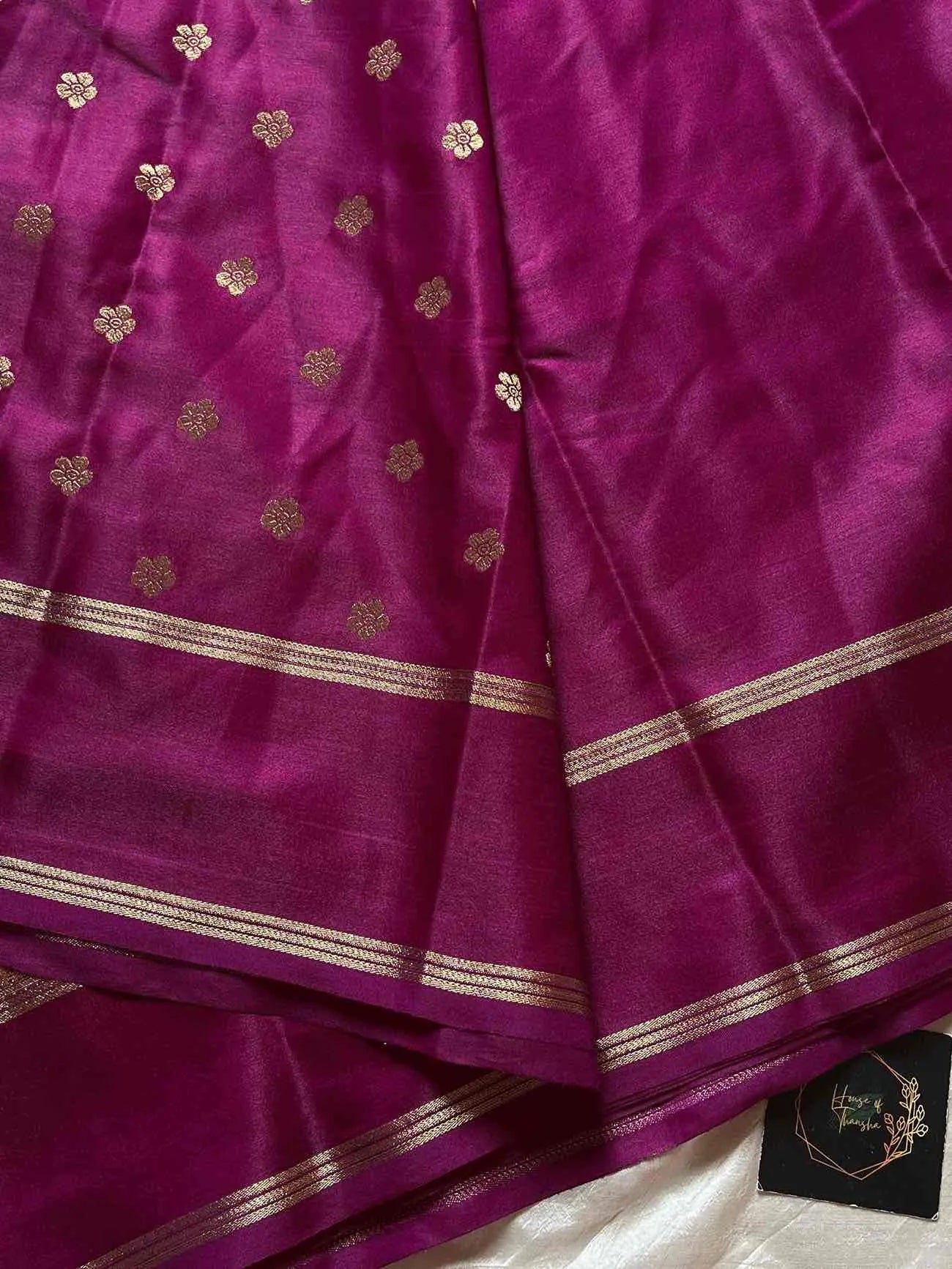 Crepe Silk Saree – Magenta