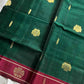 Vegan Weaves – Dark Green Handloom Art Silk Saree (Without blouse)