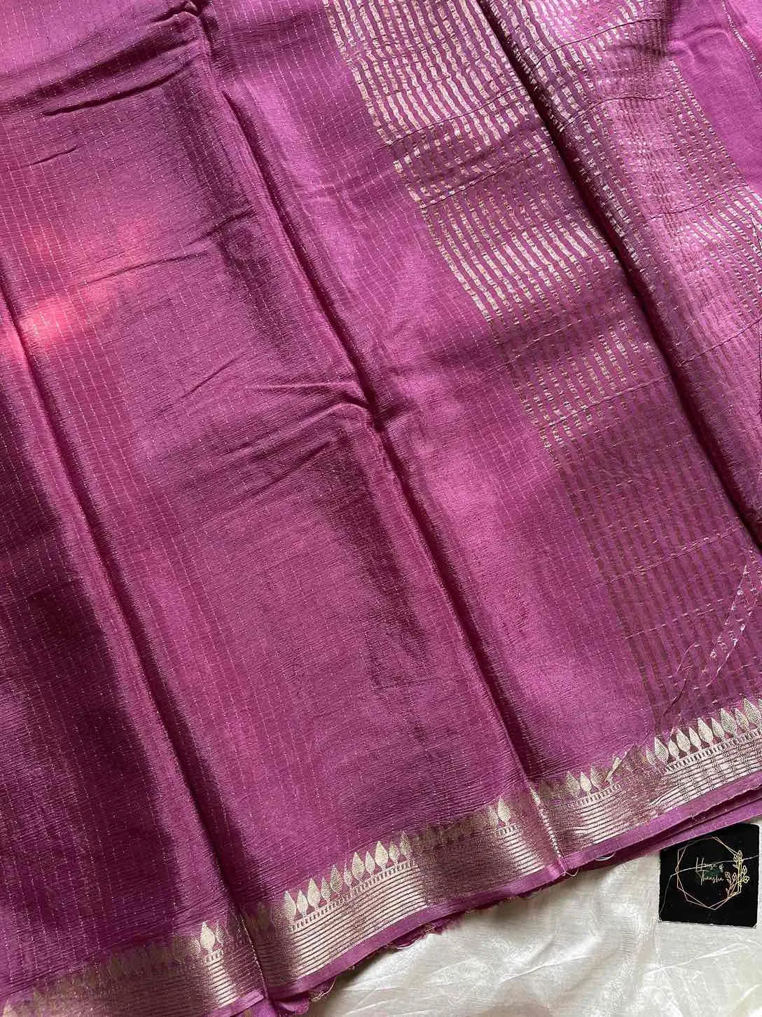 Soft Sheen Drapes – Lavender Viscose Georgette Saree | House of Thansha