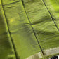 Soft Sheen Drapes – Green Viscose Georgette Saree | House of Thansha
