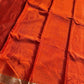 Soft Sheen Drapes – Orange Viscose Georgette Saree | House of Thansha