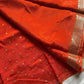 Soft Sheen Drapes – Orange Viscose Georgette Saree | House of Thansha