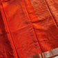 Soft Sheen Drapes – Orange Viscose Georgette Saree | House of Thansha
