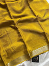 Soft Sheen Drapes – Yellow Viscose Georgette Saree | House of Thansha