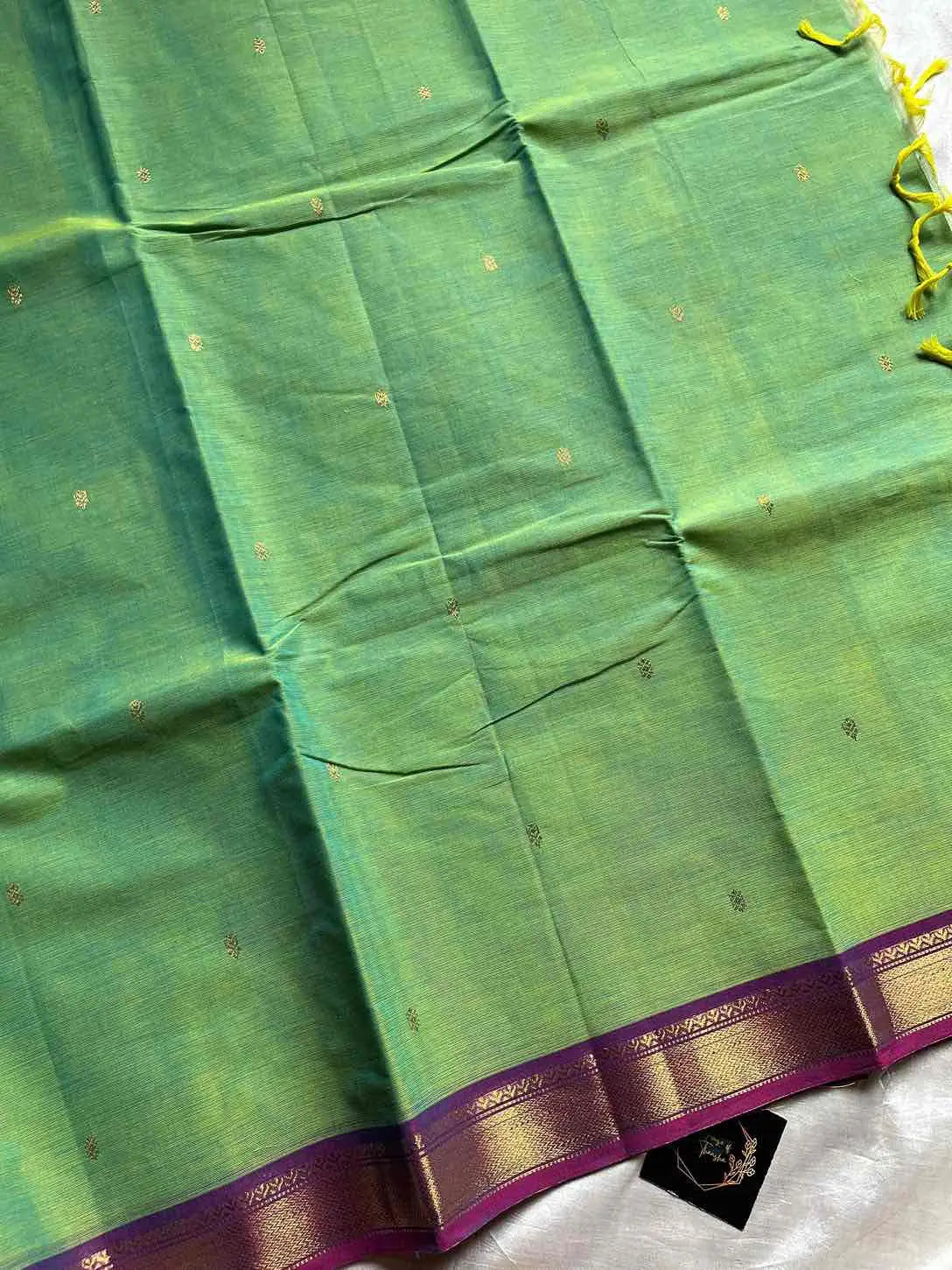 Subtle Weaves | Green Chettinadu Cotton Saree