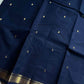 Subtle Weaves | Dark Blue Chettinadu Cotton Saree