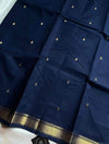 Subtle Weaves | Dark Blue Chettinadu Cotton Saree