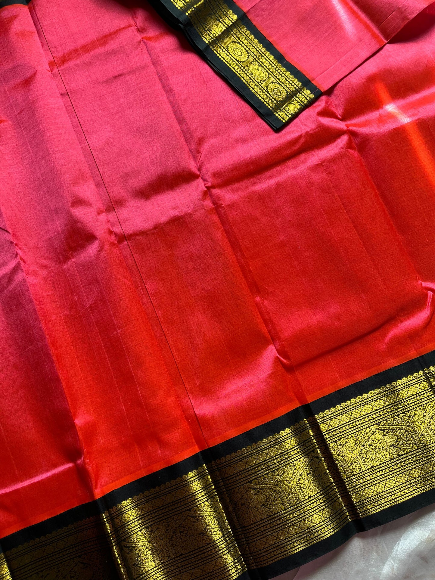 Vintage Edit | Peach Korvai Kanchivaram Silk Cotton Saree