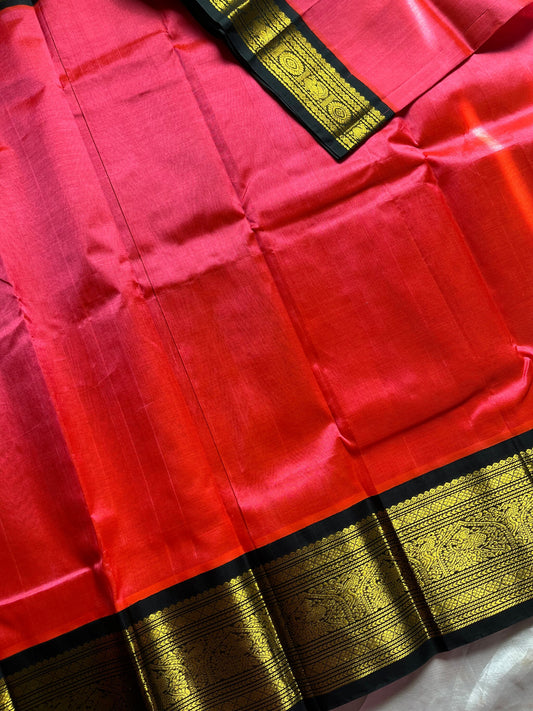 Vintage Edit | Peach Korvai Kanchivaram Silk Cotton Saree