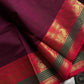 Kanchi cotton saree with zari border – House of Thansha