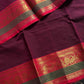 Kanchi cotton saree with subtle golden zari border