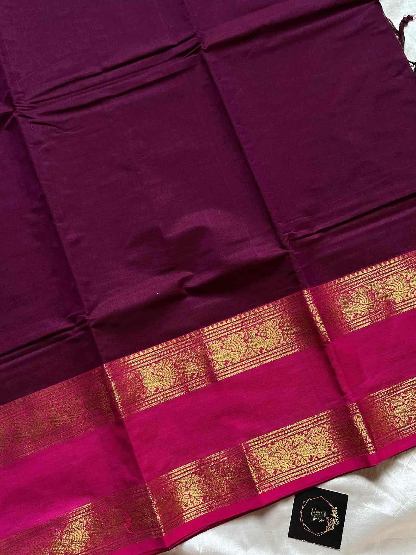 Subtle Weaves – Plum Pink Kanchi Cotton Saree