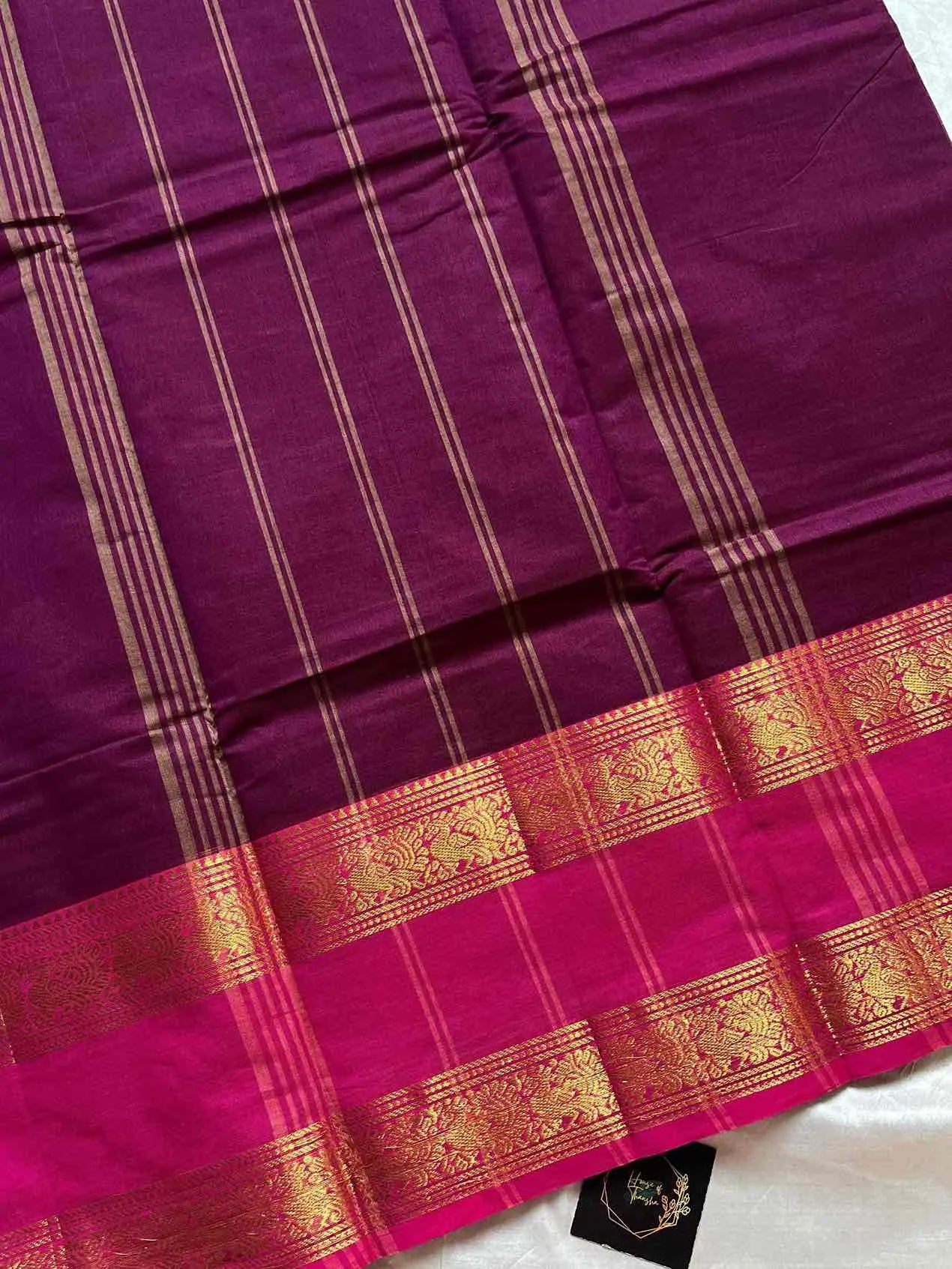 Subtle Weaves – Plum Pink Kanchi Cotton Saree