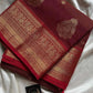 Throne Edit – Maroon Zarichecks Kanchi Cotton Saree