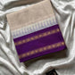 White Kanchi cotton saree with violet korvai border – House of Thansha