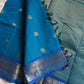 Soft mercerised Kanchi cotton saree with intricate zari border and motifs – House of Thansha