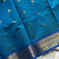 Soft mercerised Kanchi cotton saree with intricate zari border and motifs – House of Thansha