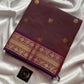 Brown 120-count Kanchi cotton saree | House of Thansha