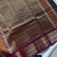 Brown 120-count Kanchi cotton saree | House of Thansha