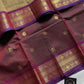 Brown 120-count Kanchi cotton saree | House of Thansha