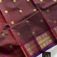 Brown 120-count Kanchi cotton saree | House of Thansha
