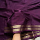 Semi Mysore Silk Saree – Deep grape