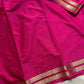 Vibrant Semi Mysore Silk saree with zari border and running blouse – House of Thansha
