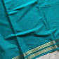 Semi Mysore Silk Saree – Teal Blue