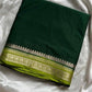 Semi Mysore Silk Saree – Dark Green